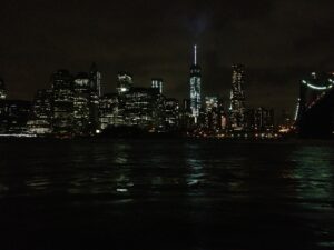 View of Manhattan at night from The River Cafe